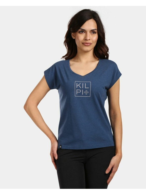 Kilpi Дамска памучна тениска Kilpi ROANE-W Тъмно синьо