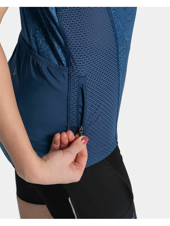 Kilpi Дамска велосипедна фланелка Kilpi MOATE-W Тъмно синя