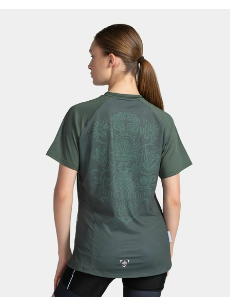 Kilpi Дамска велосипедна фланелка Kilpi REMIDO-W Тъмно зелена