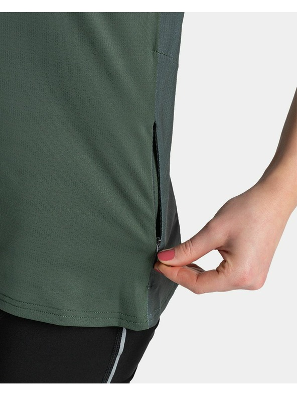 Kilpi Дамска велосипедна фланелка Kilpi REMIDO-W Тъмно зелена