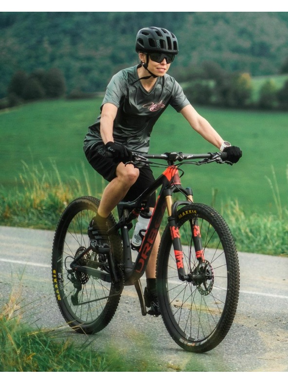 Kilpi Дамска велосипедна фланелка Kilpi REMIDO-W Тъмно зелена