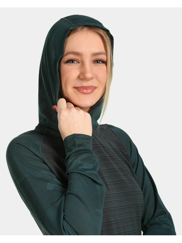 Kilpi Дамски бягащ суитшърт Kilpi AILEEN-W Тъмнозелен