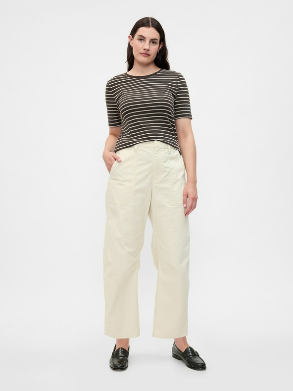 GAP Дамски панталони High Rise Barrel Khakis GAP
