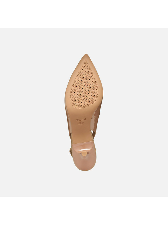 Geox Светлокафяви дамски обувки с висок ток Geox Kleopy