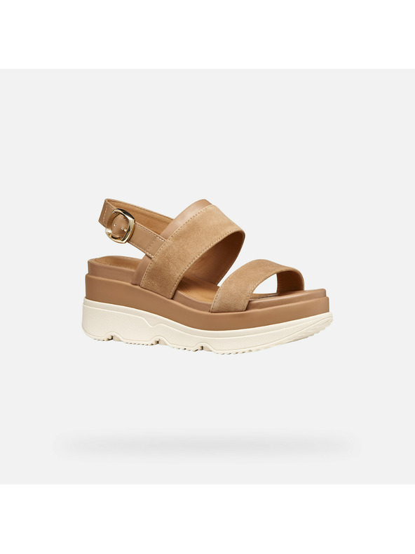 Geox Светлокафяви дамски сандали Geox Gardenia