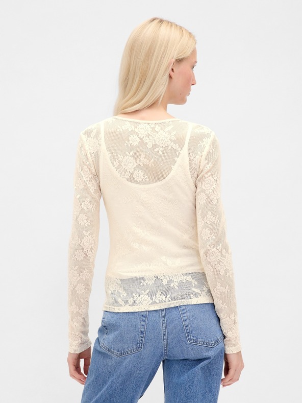 GAP Дантелен прозрачен топ GAP