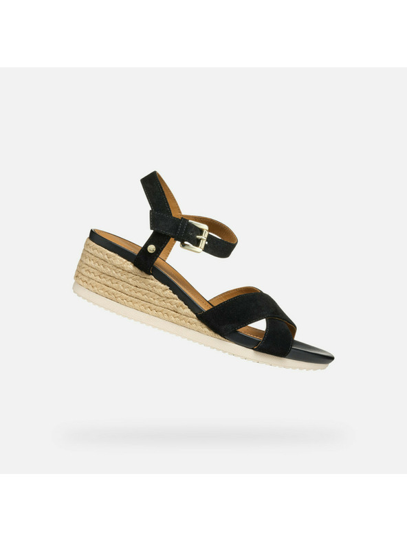 Geox Черни дамски сандали Geox Ischia Corda