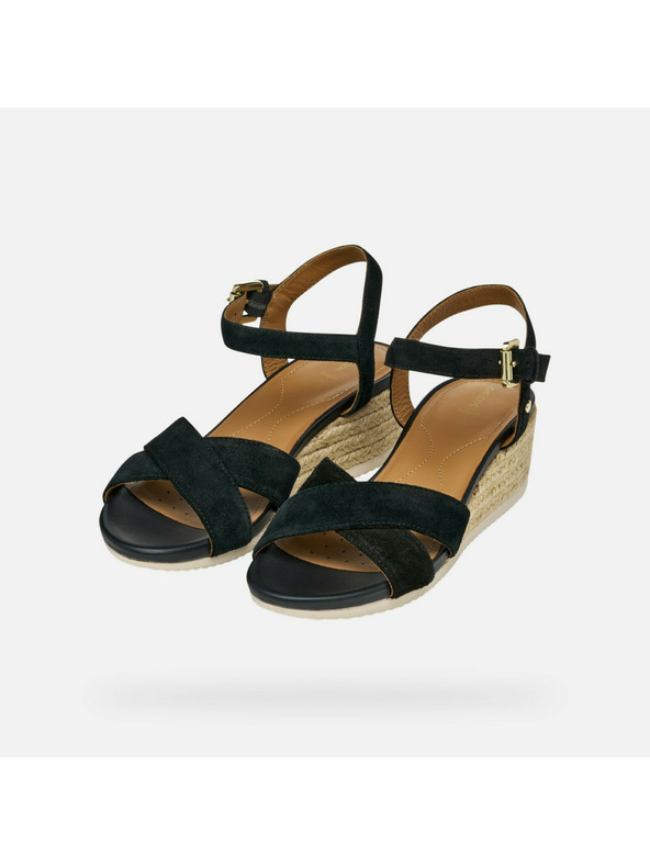 Geox Черни дамски сандали Geox Ischia Corda