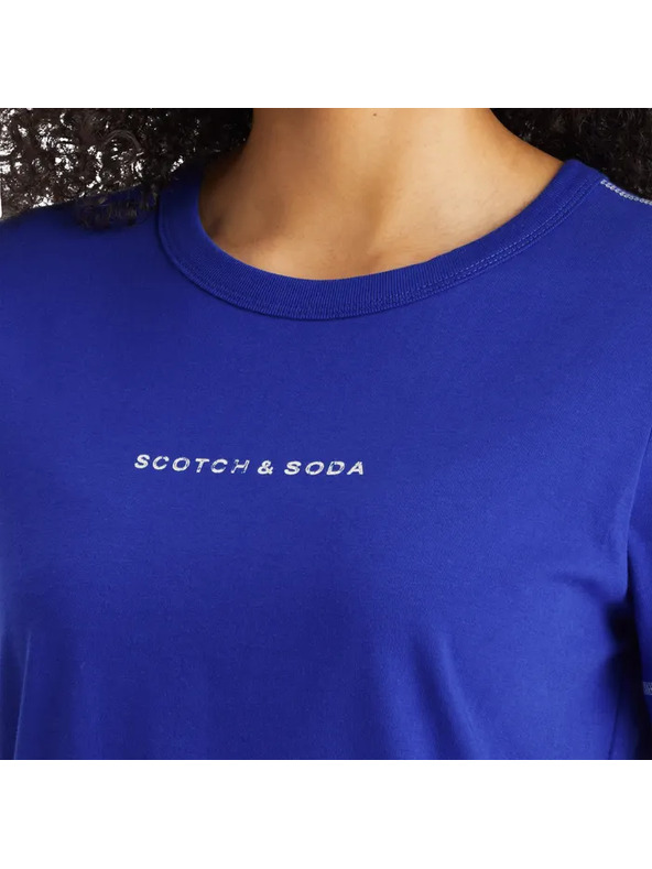 Scotch & Soda Синя дамска тениска Scotch & Soda