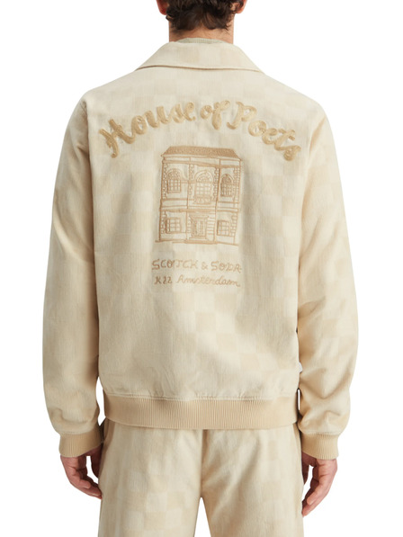 Scotch & Soda Кремаво мъжко яке от велур Scotch & Soda College
