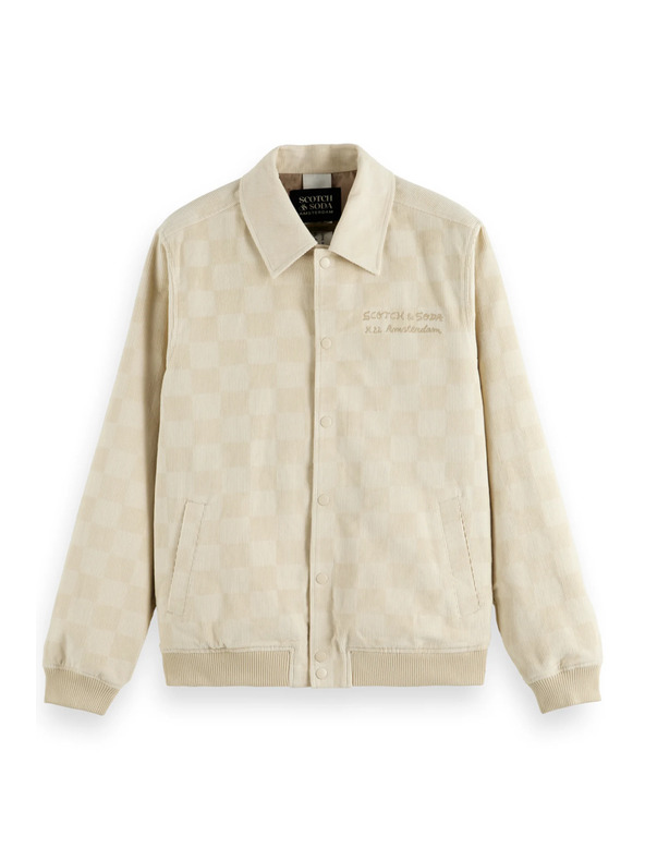 Scotch & Soda Кремаво мъжко яке от велур Scotch & Soda College