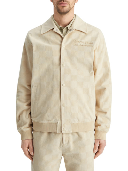 Scotch & Soda Кремаво мъжко яке от велур Scotch & Soda College
