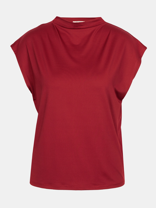 Orsay Бордо дамска тениска с къс ръкав ORSAY