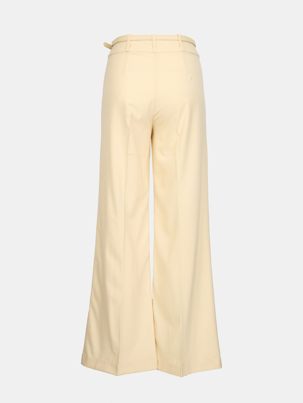 Orsay Кремави дамски широки панталони на райета ORSAY
