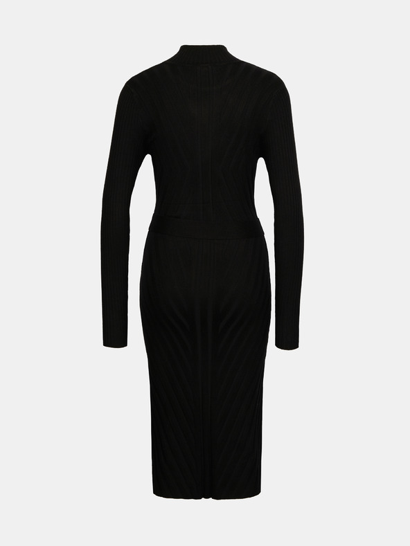 Orsay Черна дамска миди рокля с колан ORSAY