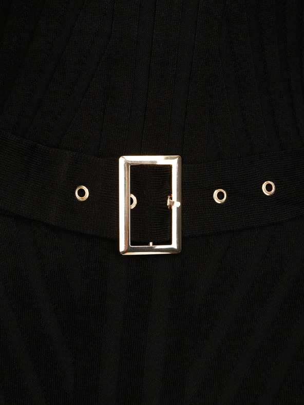 Orsay Черна дамска миди рокля с колан ORSAY