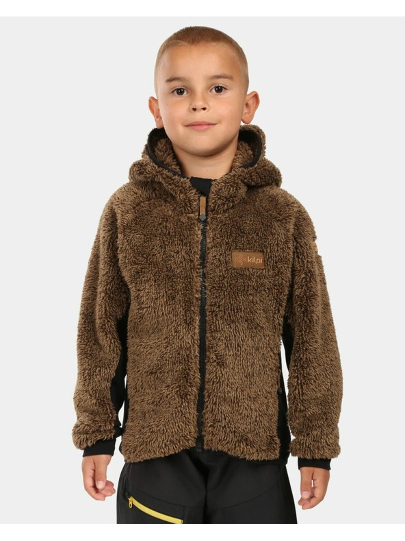Kilpi Момчешки космат поларен суитшърт с качулка Kilpi NORKA-JB Кафяв