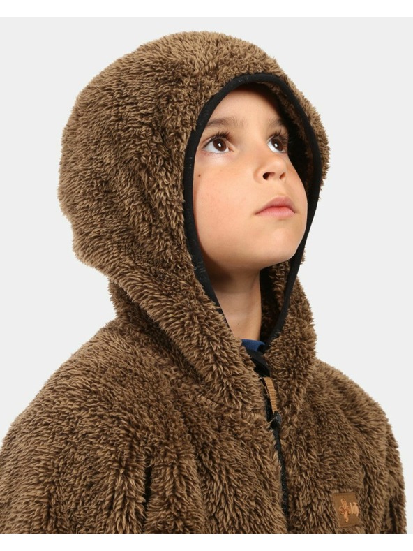 Kilpi Момчешки космат поларен суитшърт с качулка Kilpi NORKA-JB Кафяв