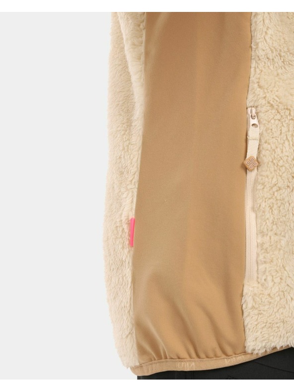 Kilpi Момичешки космат поларен суитшърт с качулка Kilpi NORKA-JG Бежов