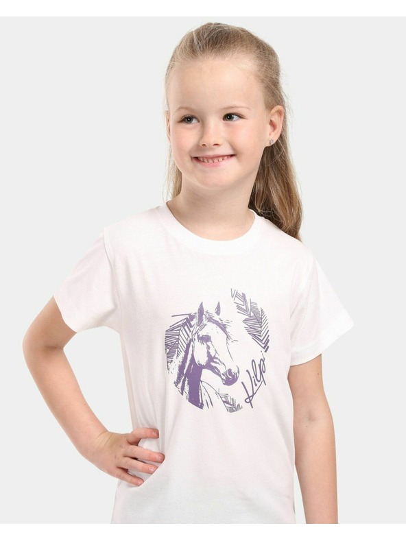 Kilpi Памучна тениска за момичета Kilpi MALGA-JG Бяла