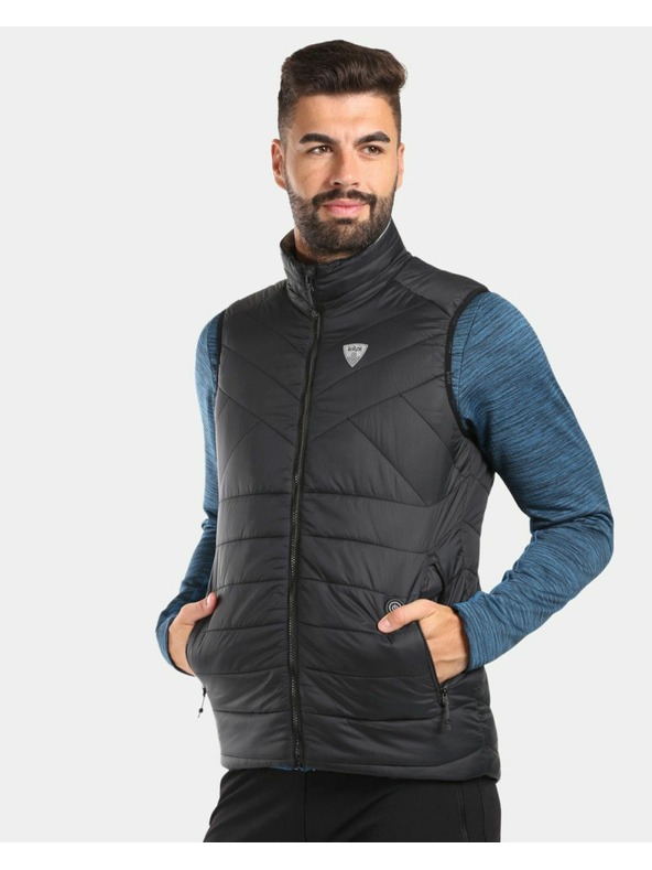 Kilpi Мъжка жилетка с вградени отоплителни панели Kilpi HEATEO-M Black