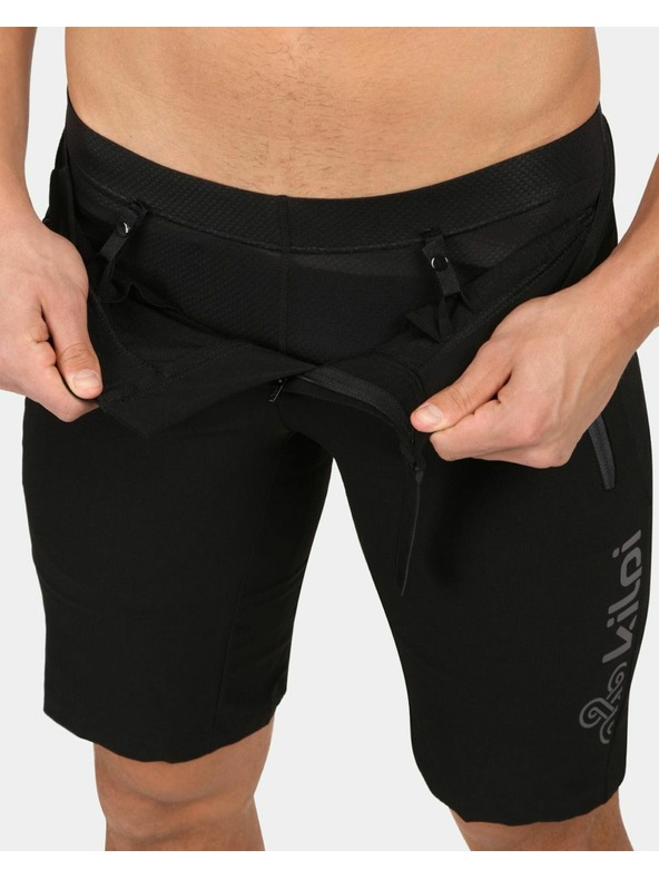 Kilpi Мъжки велосипедни шорти Kilpi HIXON-M 2в1 за планинско колоездене Черни