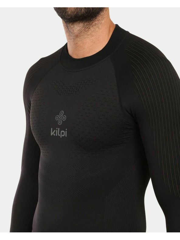 Kilpi Мъжка безшевна термо тениска с дълъг ръкав Kilpi NATHAN-M Черна