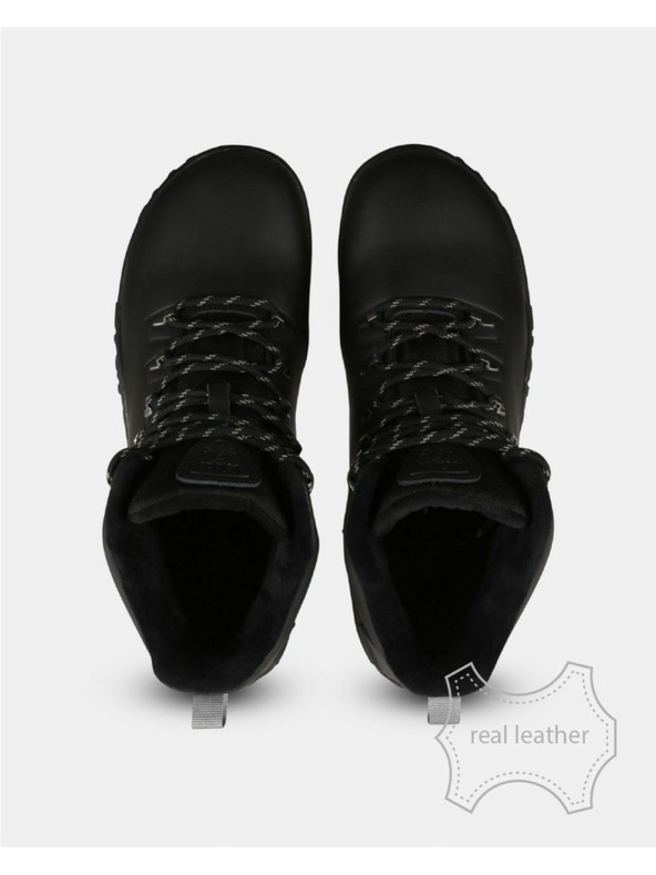 Kilpi Унисекс високи outdoorови barefoot кожени обувки Kilpi BARE LEATHER HIGH-U Черно