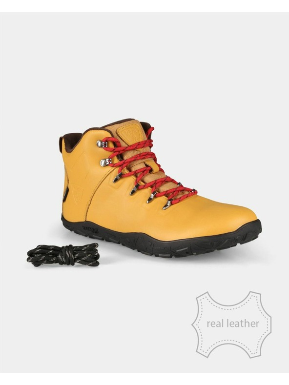 Kilpi Унисекс високи outdoorови barefoot кожени обувки Kilpi BARE LEATHER HIGH-U Бежово