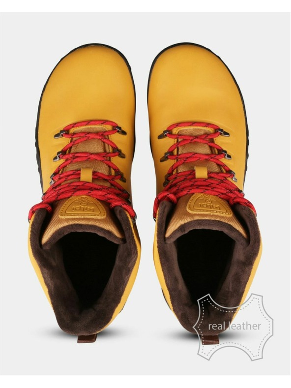 Kilpi Унисекс високи outdoorови barefoot кожени обувки Kilpi BARE LEATHER HIGH-U Бежово