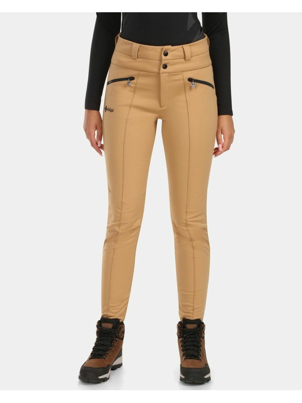 Kilpi Дамски softshell ски панталони Kilpi MAURA-W Бежова