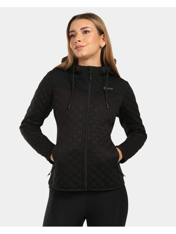 Kilpi Дамски затоплен поларен суитшърт с качулка Kilpi NEVIA-W Черен