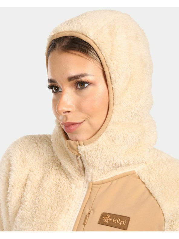 Kilpi Дамски пухкав поларен суитшърт с качулка Kilpi NORKA-W Бежов