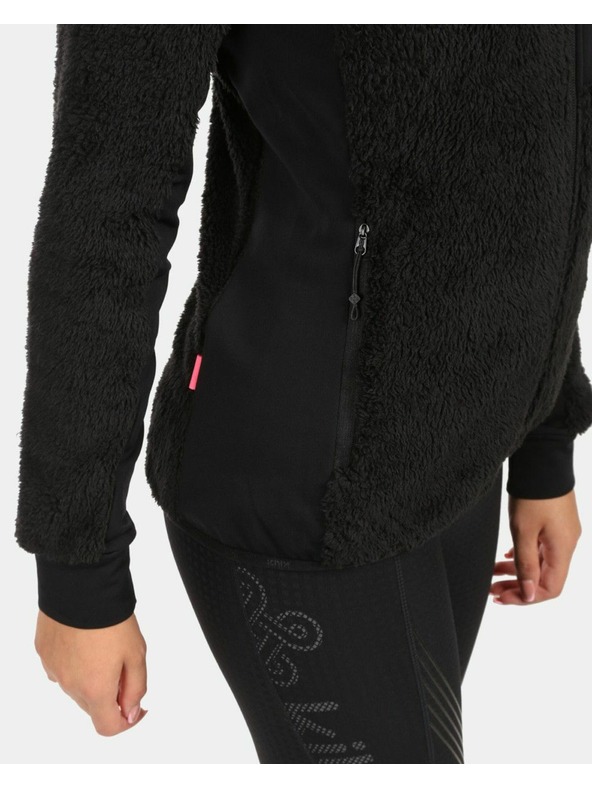 Kilpi Дамски космат полар суитшърт с качулка Kilpi NORKA-W Черен