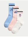 Marks & Spencer Чорапи Lilo & Stitch™ с висок процент памук, комплект 3 чифта (6 малки – 7 големи) Marks & Spencer в многоцветно