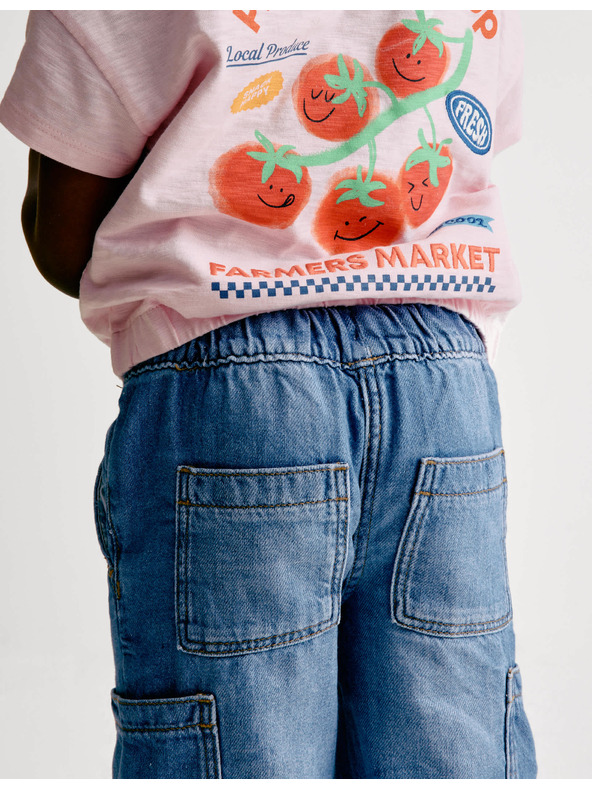 Marks & Spencer Карго дънки с маншети (2–8 години) Marks & Spencer в тъмносиньо