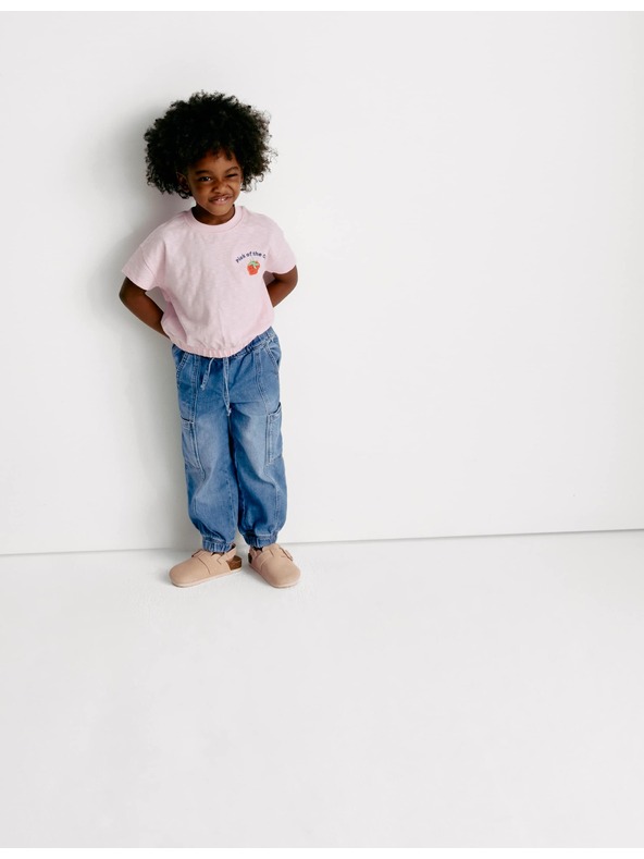 Marks & Spencer Карго дънки с маншети (2–8 години) Marks & Spencer в тъмносиньо