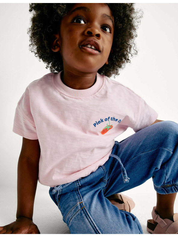 Marks & Spencer Карго дънки с маншети (2–8 години) Marks & Spencer в тъмносиньо