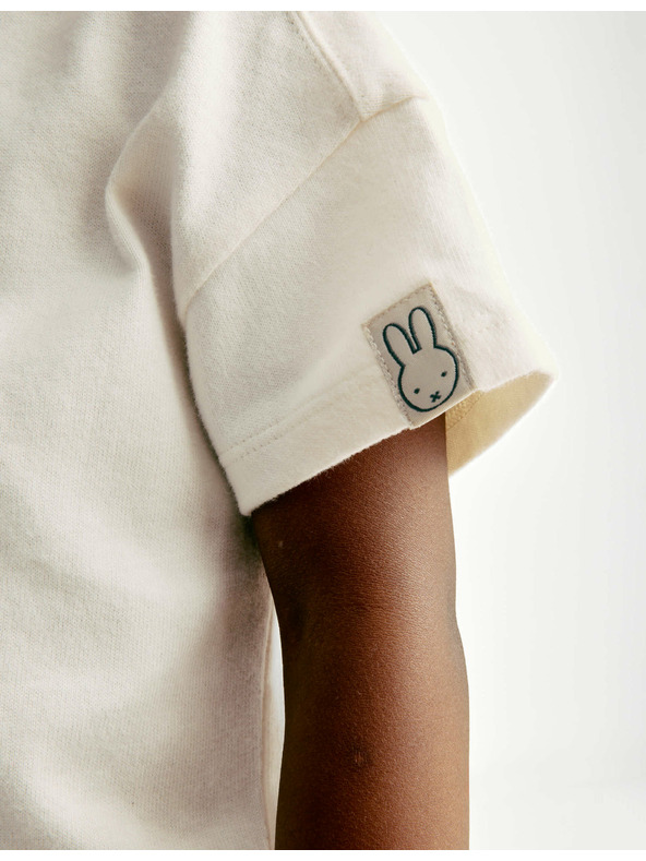 Marks & Spencer Тениска Miffy™ с висок процент памук (1–8 години) Marks & Spencer в кремаво