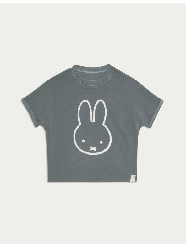 Marks & Spencer Тениска Miffy™ с висок процент памук (1–8 години) Marks & Spencer в сиво