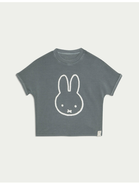Marks & Spencer Тениска Miffy™ с висок процент памук (1–8 години) Marks & Spencer в сиво