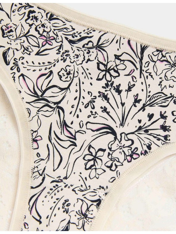 Marks & Spencer Бразилски бикини с щампа и висок процент памук Marks & Spencer в зелено