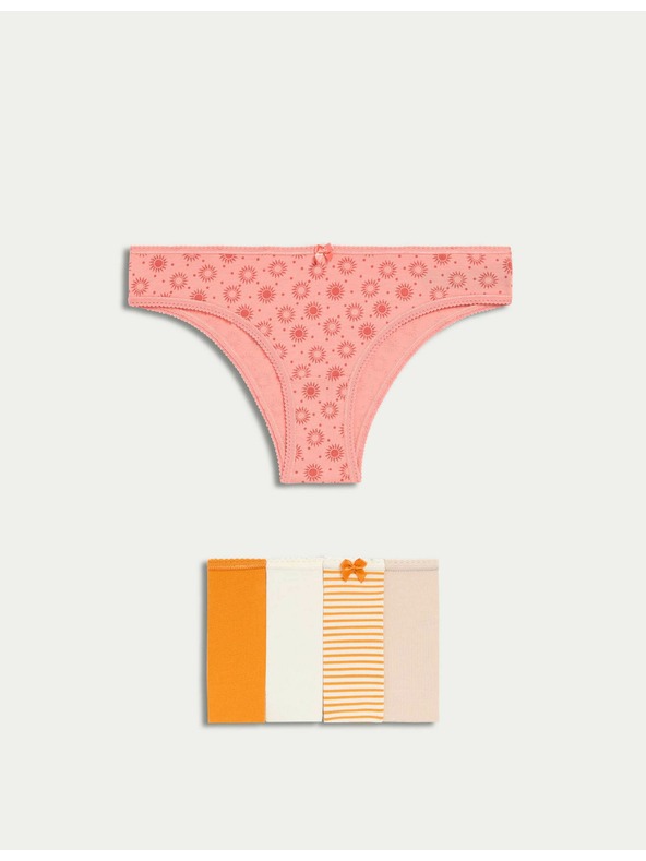 Marks & Spencer Бразилски бикини с висок процент памук и Lycra™, 5 бр. Marks & Spencer в оранжево