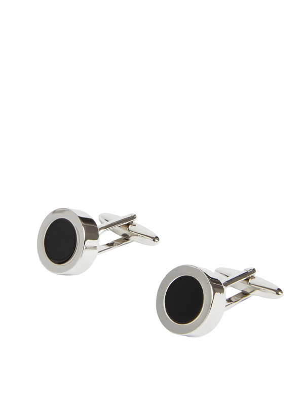 Marks & Spencer Кръгли ръкавели с копчета Marks & Spencer в сребристо