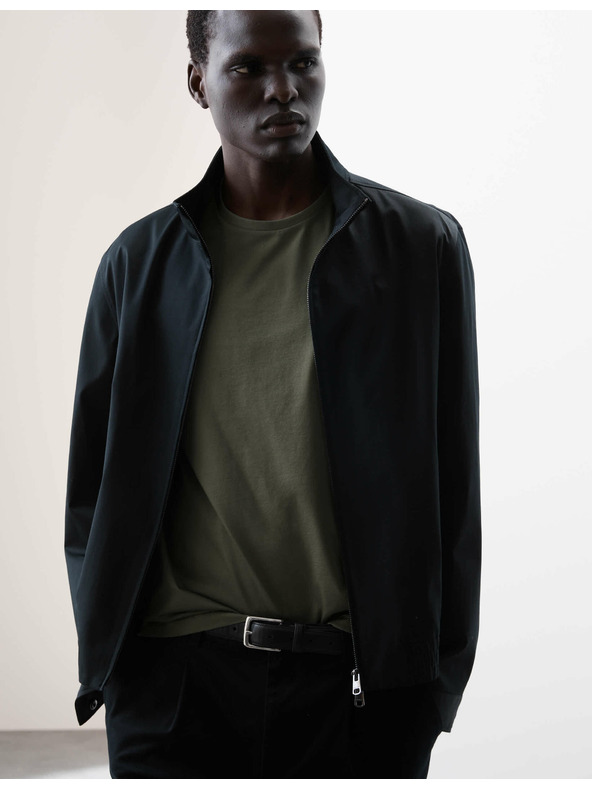 Marks & Spencer Тениска от премиум памук, тесен силует Marks & Spencer зелена