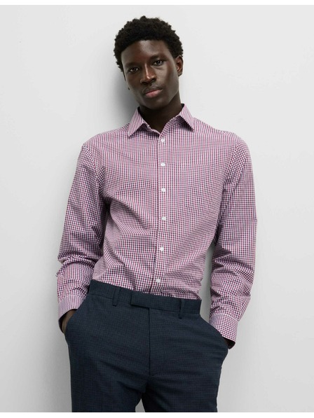 Marks & Spencer Карирани ризи с нормална кройка с лесно гладене, 2 бр. Marks & Spencer в червено