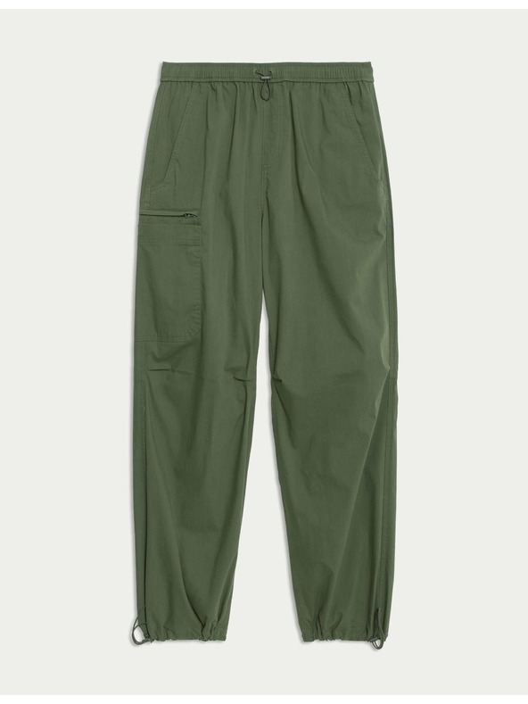 Marks & Spencer Карго панталони с широк свободен силует Marks & Spencer зелена