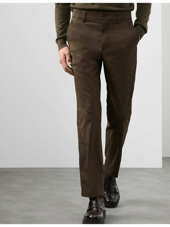 Marks & Spencer Супер лек панталон чино, редовна кройка Marks & Spencer зелен