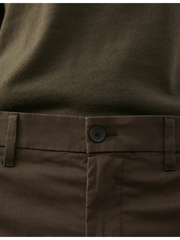 Marks & Spencer Супер лек панталон чино, редовна кройка Marks & Spencer зелен