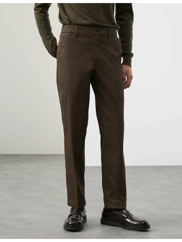 Marks & Spencer Супер лек панталон чино, редовна кройка Marks & Spencer зелен